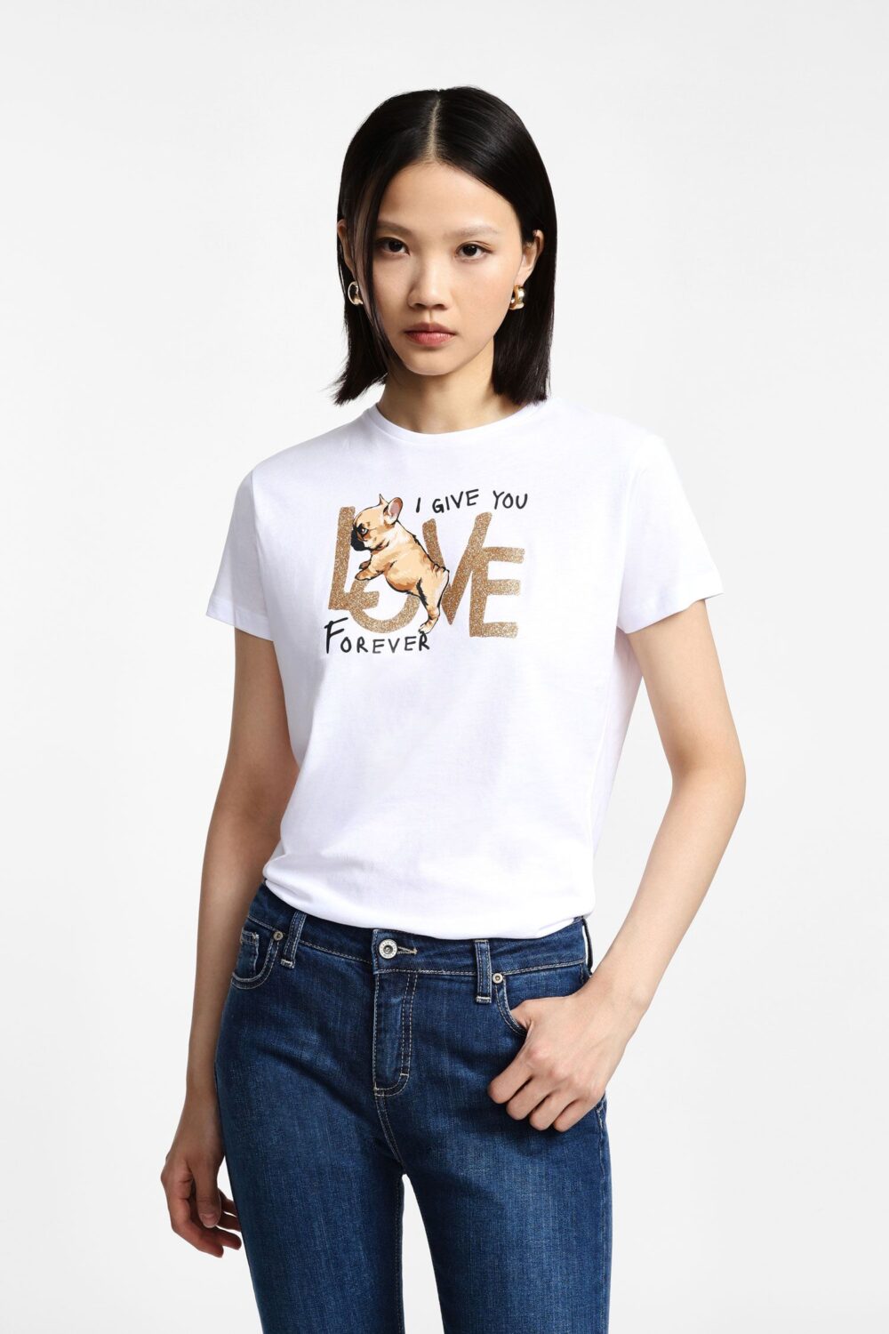 Please 'Bulldog' T-shirt - Hvid