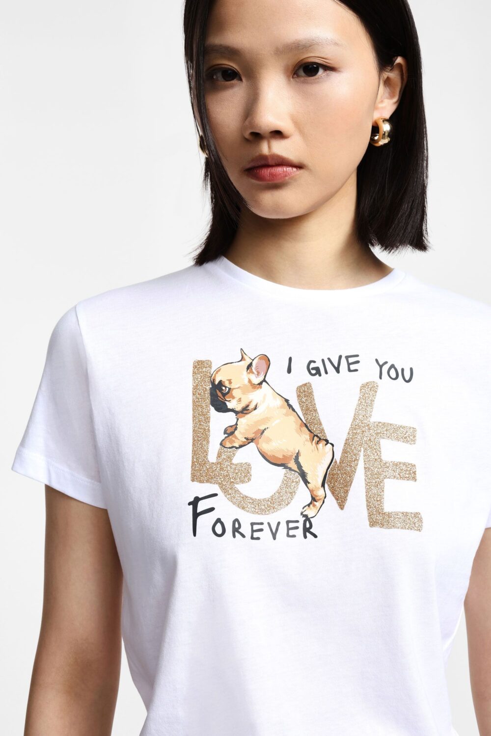 Please 'Bulldog' T-shirt - Hvid - Image 2