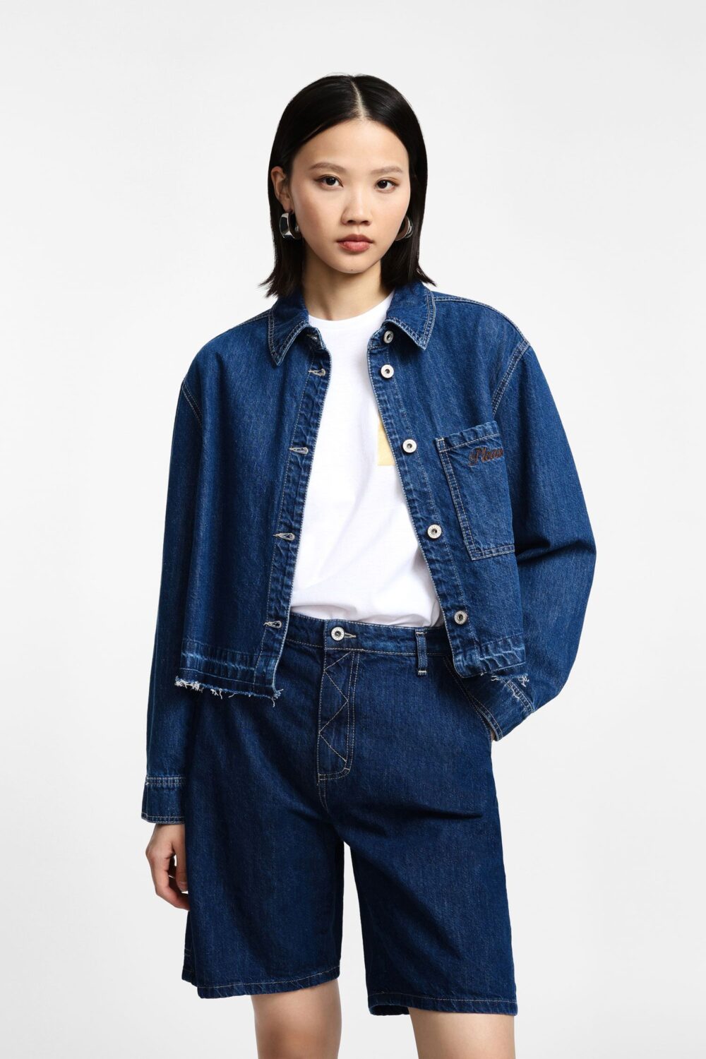 Please V0MZ Denim Jakke - Blu Denim