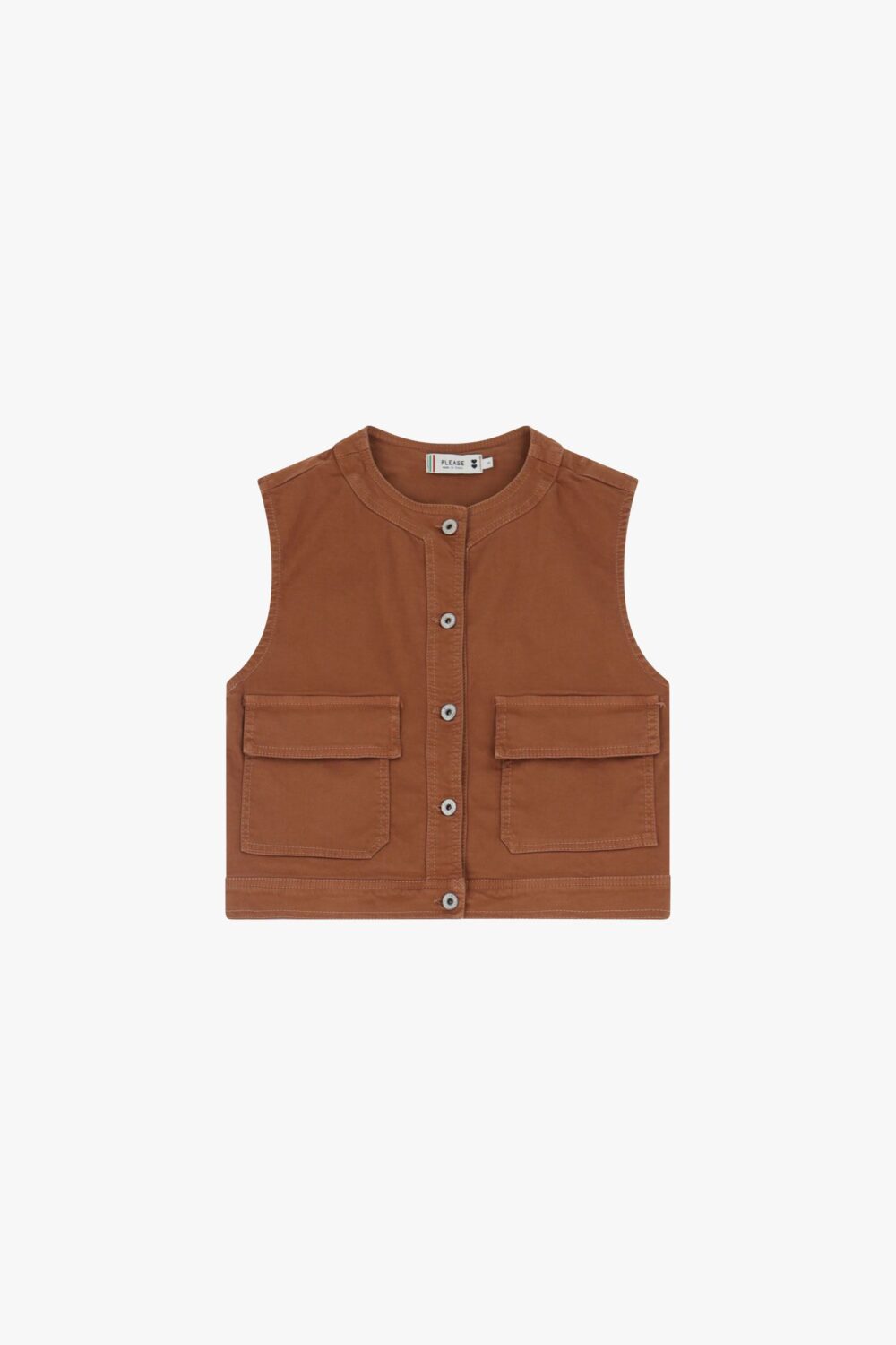 Please Denim Vest - Tabacco - Image 2