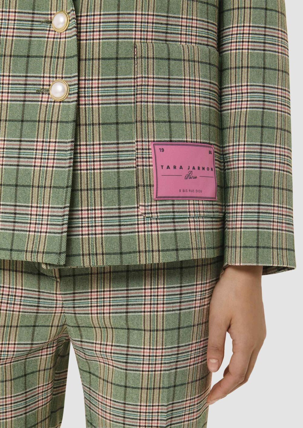 Tara Jarmon Valy Blazer Jakke - Grøn/Tern - Image 3
