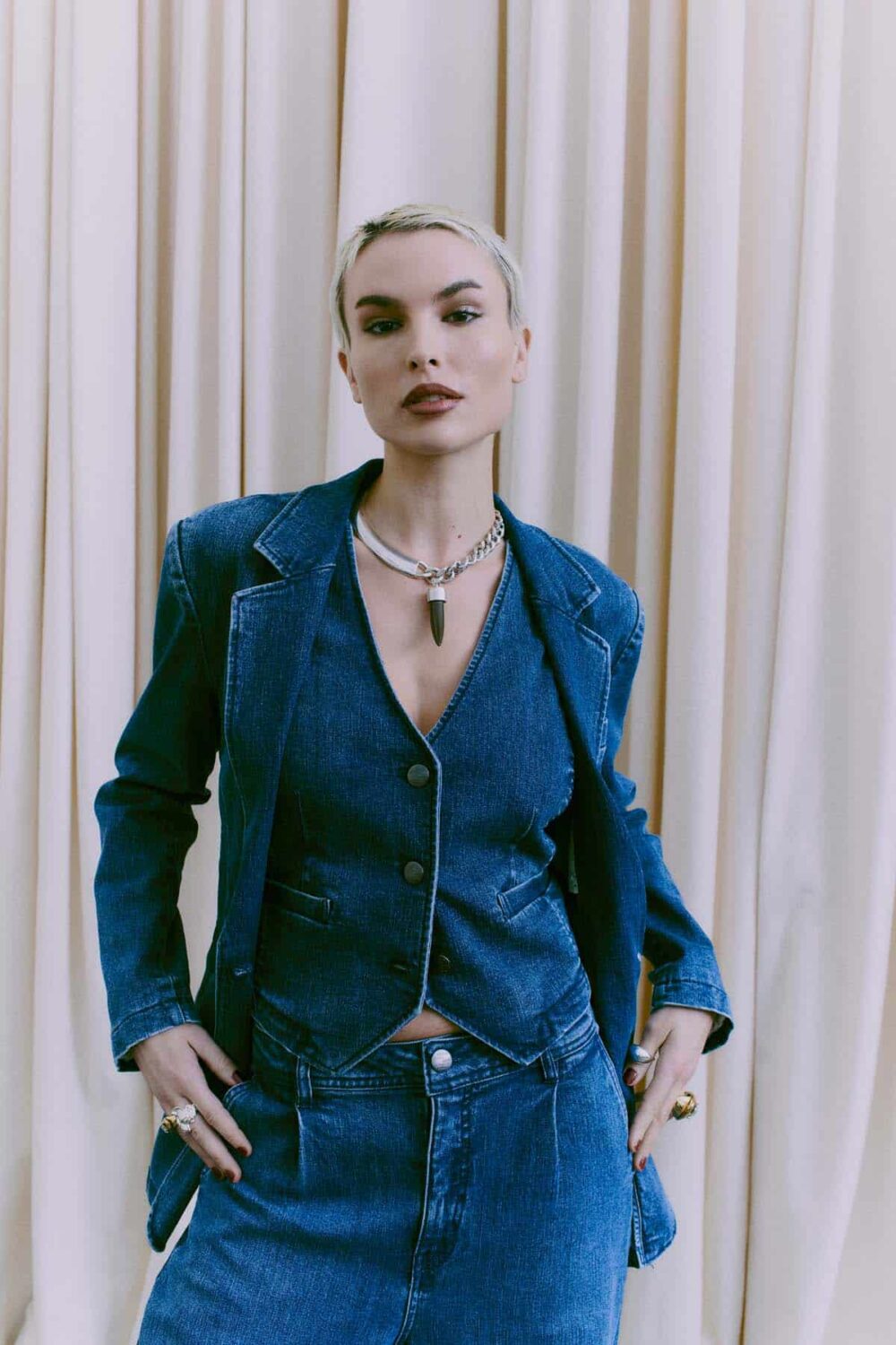 Copenhagen Muse CMJean Blazer - Denim - Image 3