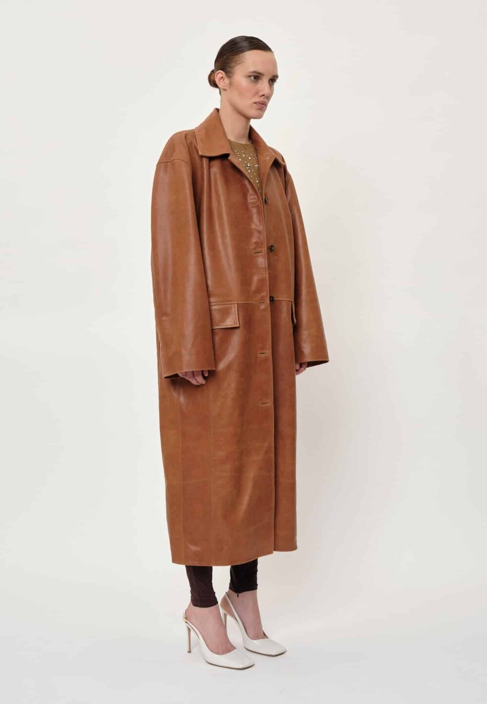 Herskind Halston Skind Frakke - Cognac - Image 2
