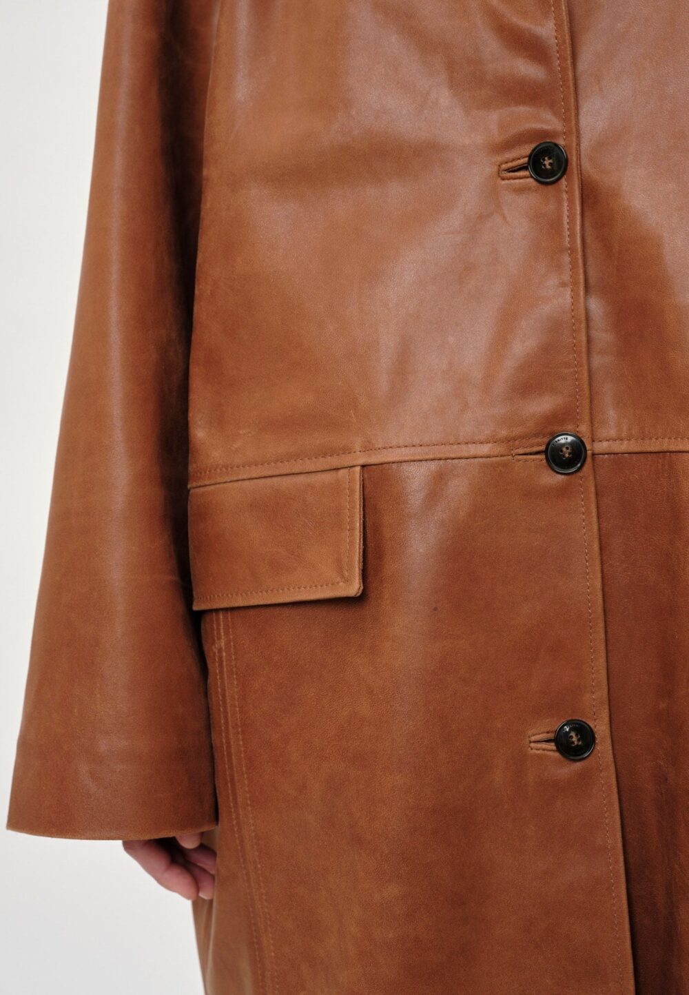 Herskind Halston Skind Frakke - Cognac - Image 4