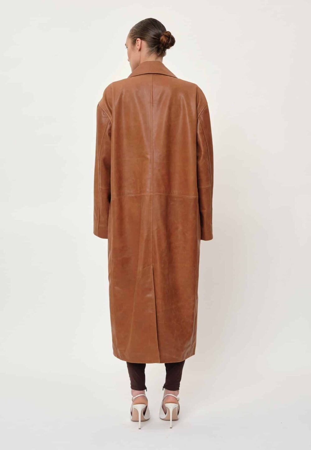 Herskind Halston Skind Frakke - Cognac - Image 3
