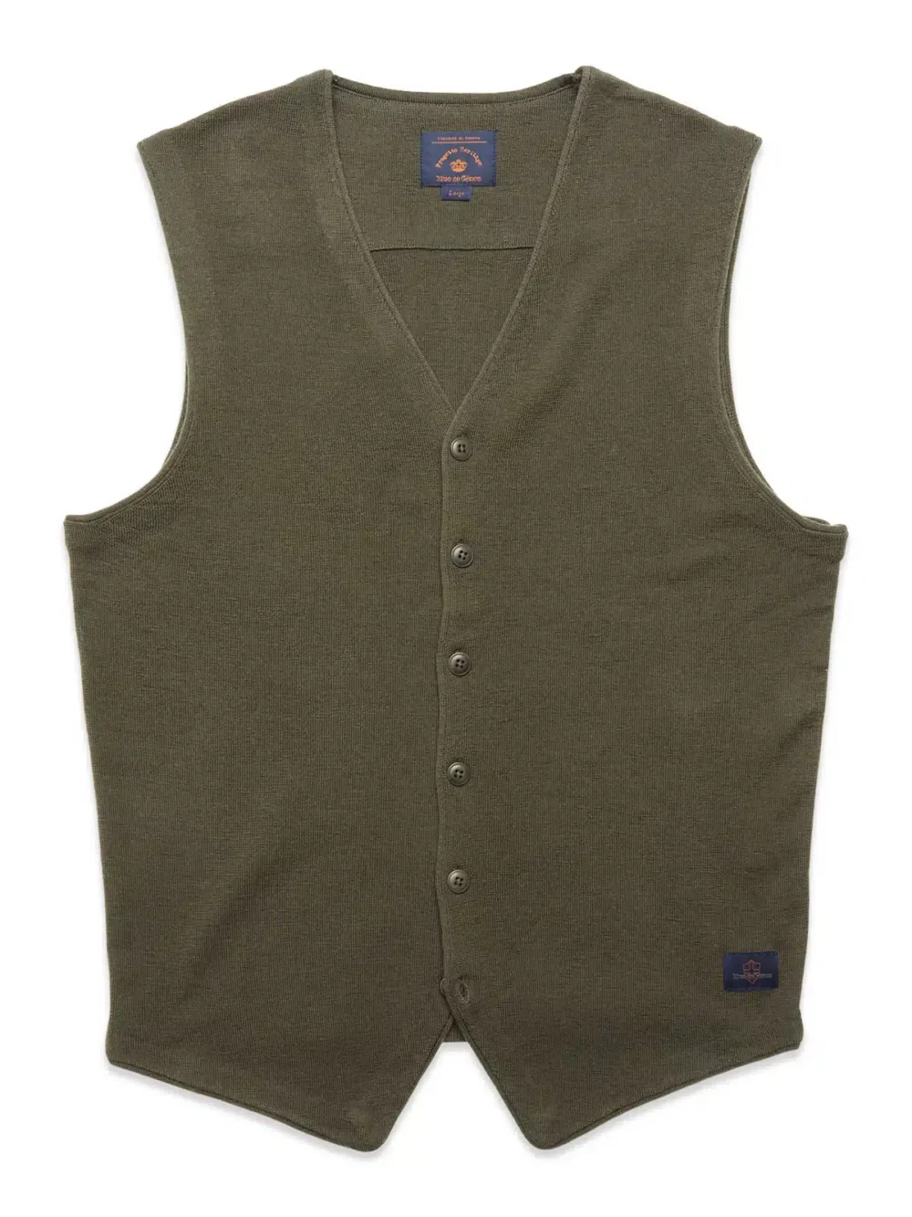 Blue de Gênes Zorba Knit Waistcoat - Forest - Image 2