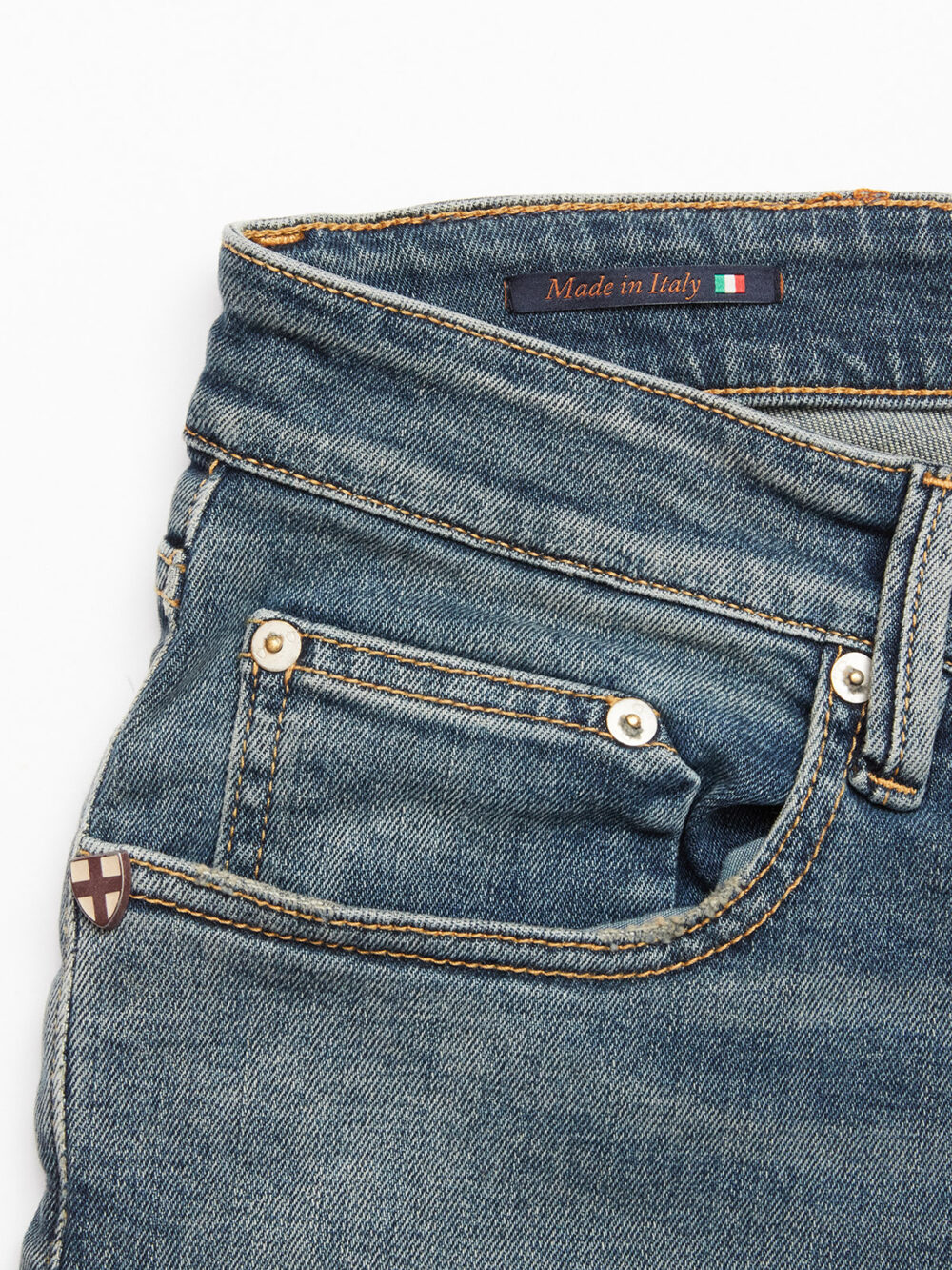 Blue de Gênes Vinci Antique Jeans - Mid Blue Denim - Image 2