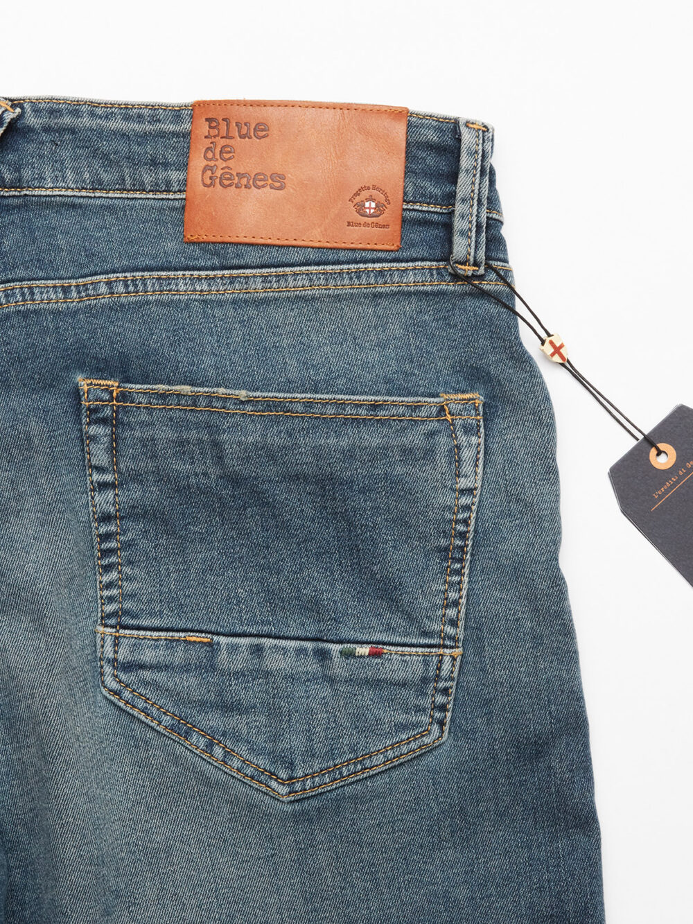 Blue de Gênes Vinci Antique Jeans - Mid Blue Denim - Image 3