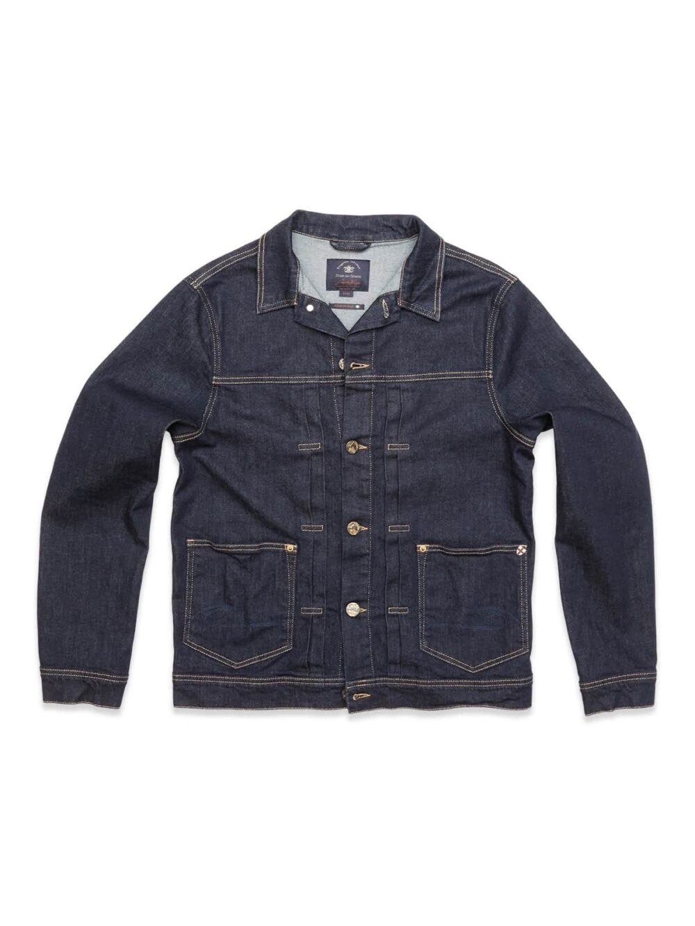 Blue de Gênes Cosimo Trucker Denim Jakke - Dark Blue Denim