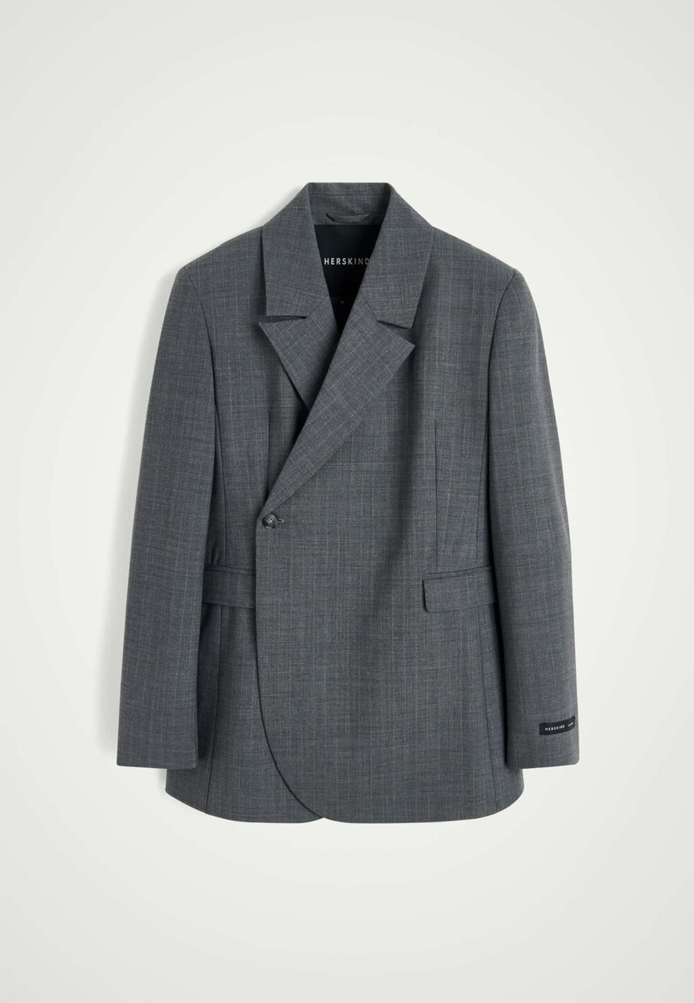 Herskind Lilith Blazer - Light Grey Pinstriped - Image 2