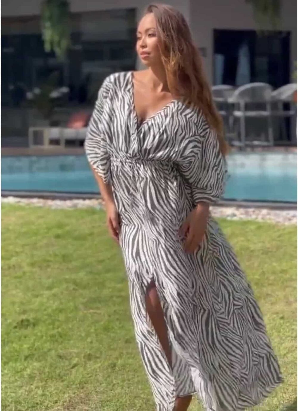 KAANDA Bella Maxi Kjole - Zebra
