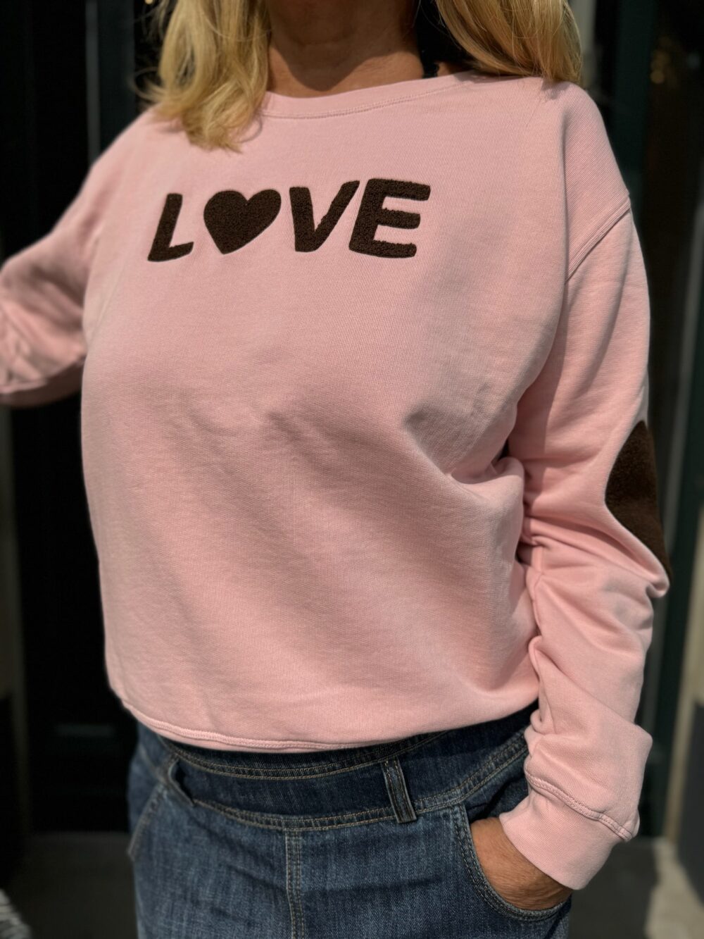 Rosa's Love 'LOVE' Sweatshirt - Rosa/Brun