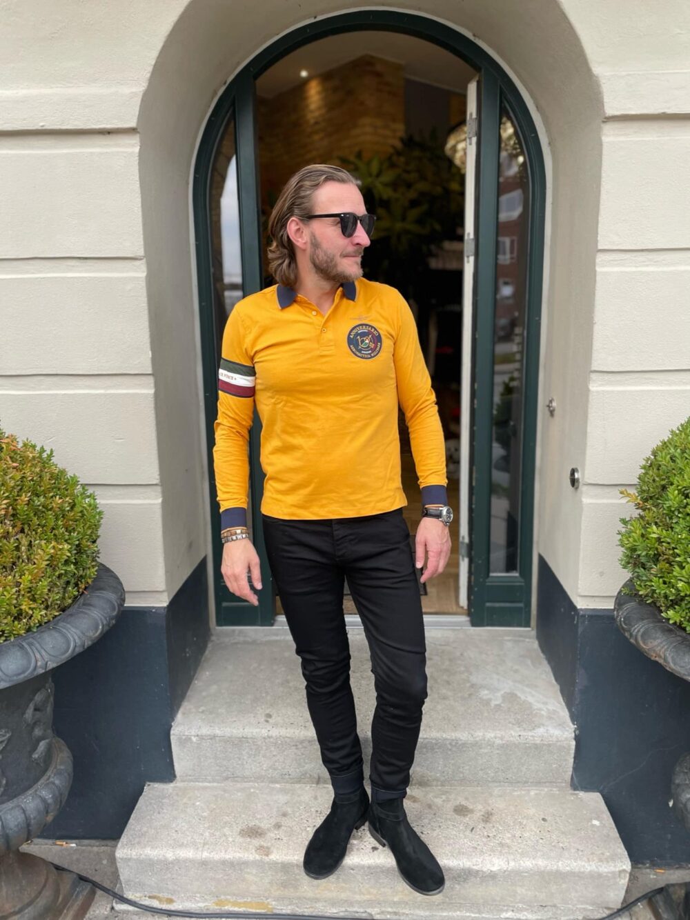 Aeronautica Militare Langærmet Polo - Gul
