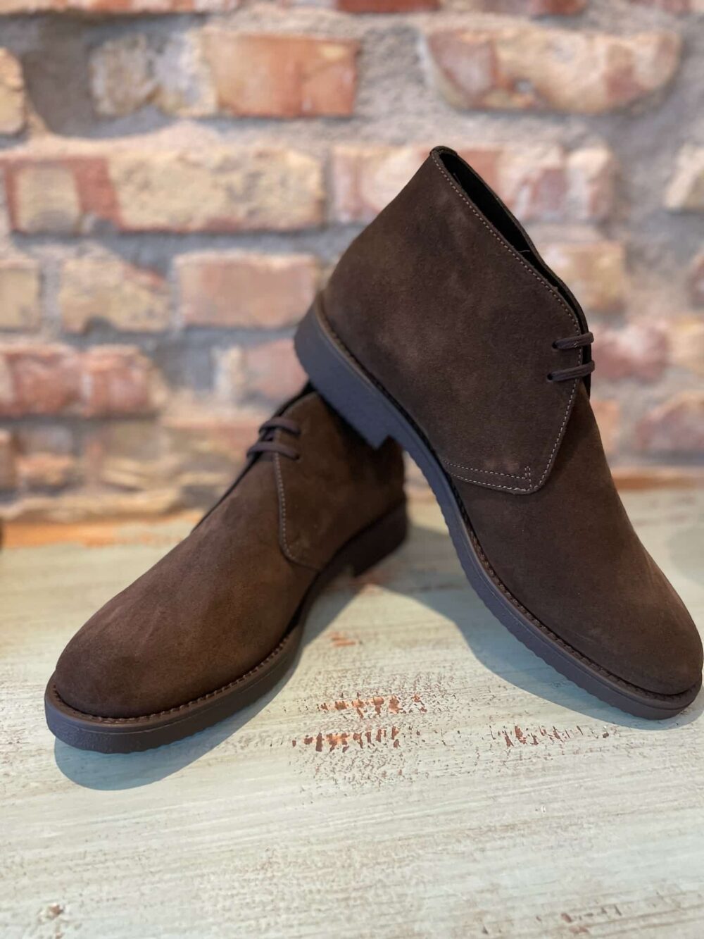 Antica Cuoieria Velour Testa De Moro - Brown