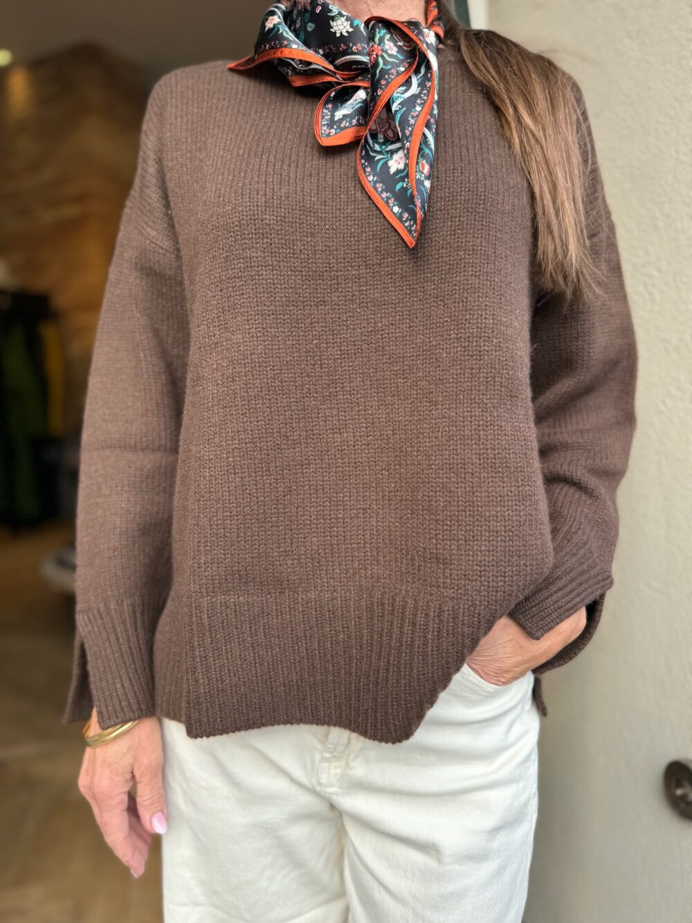 Estheme Cashmere Cashmere Sweater - Espresso