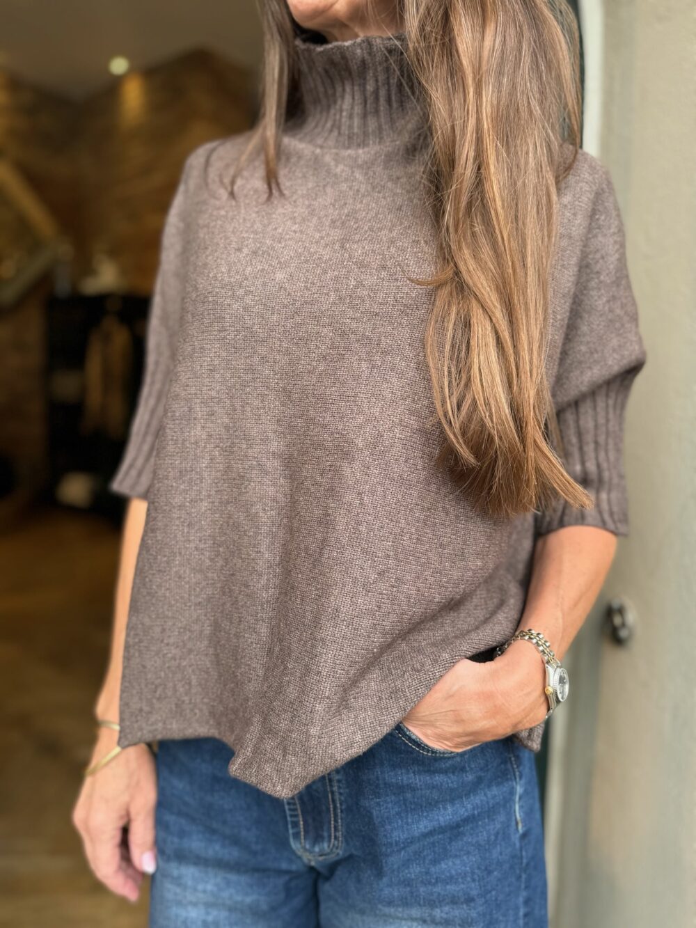 Please M497 Turtleneck Sweater - Brun