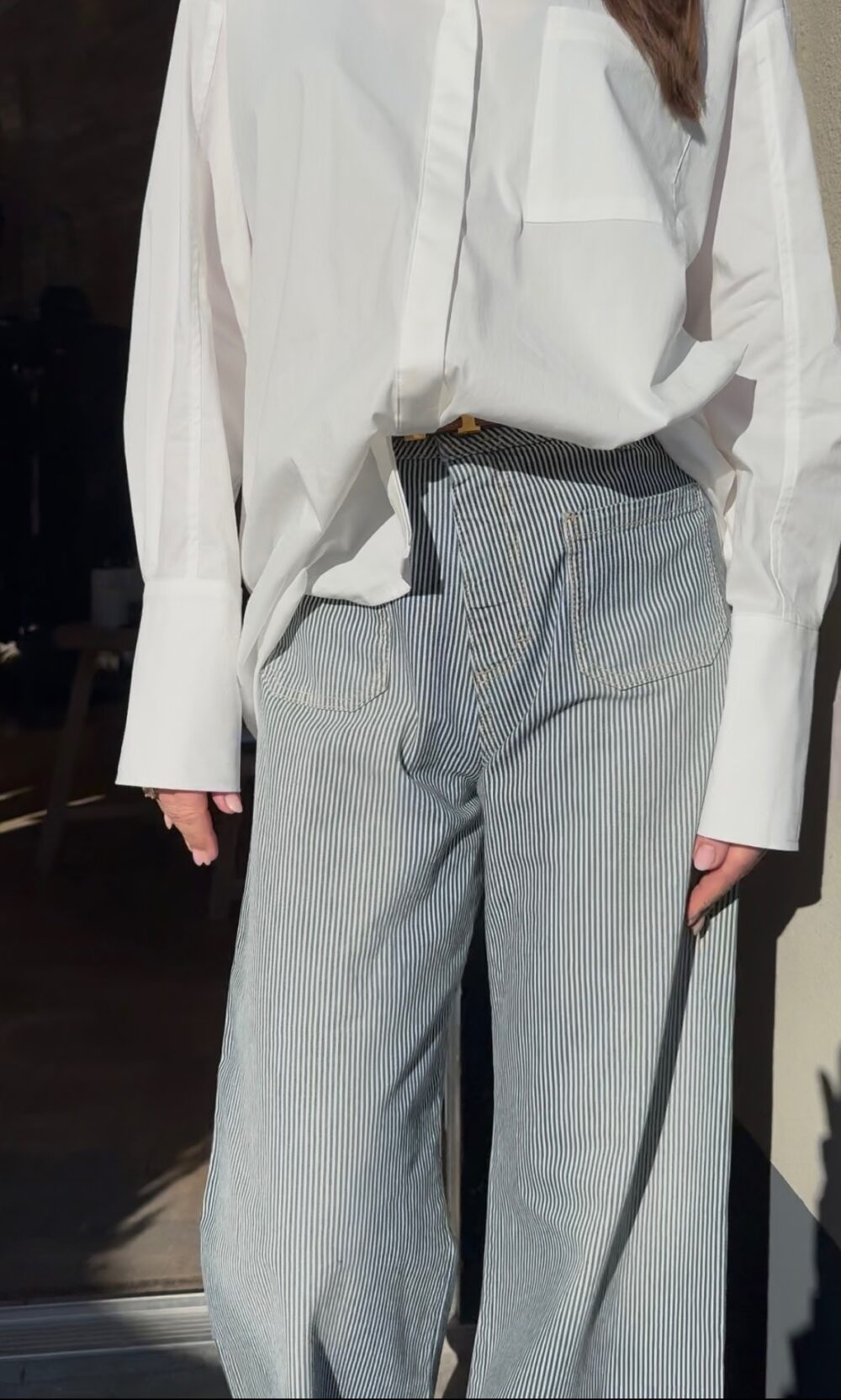 Please P0R5 Pantaloni Jeans - Bianco/Blu - Image 2