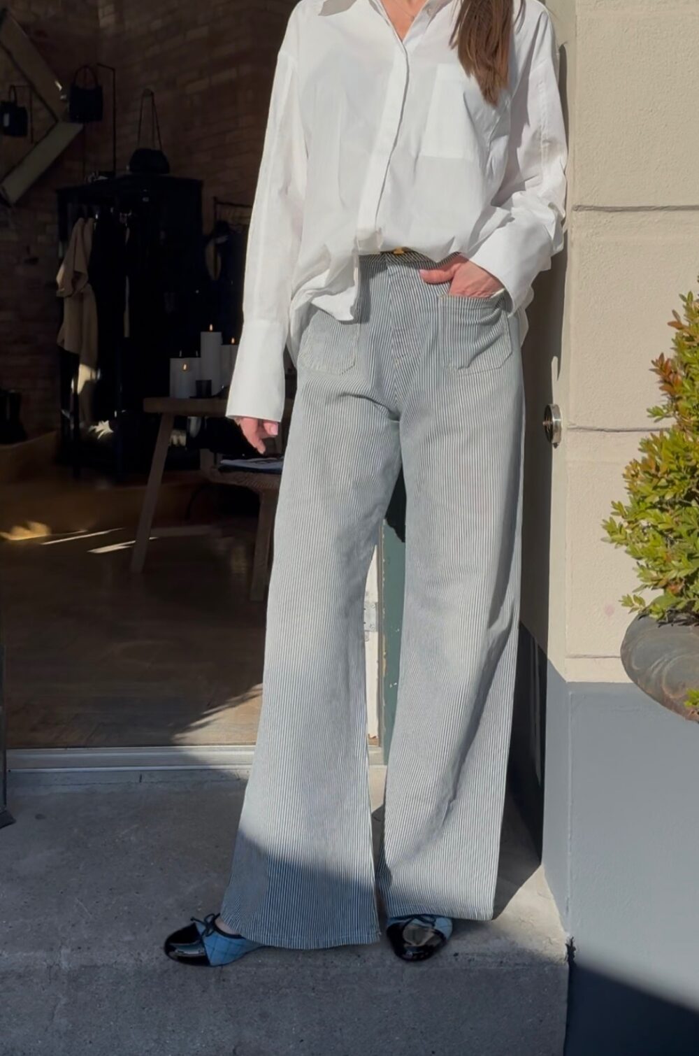 Please P0R5 Pantaloni Jeans - Bianco/Blu - Image 3