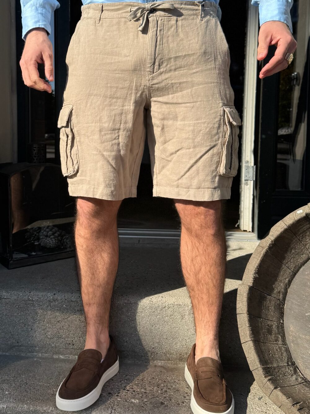 Aeronautica Militare Hør Cargo Shorts - Image 5