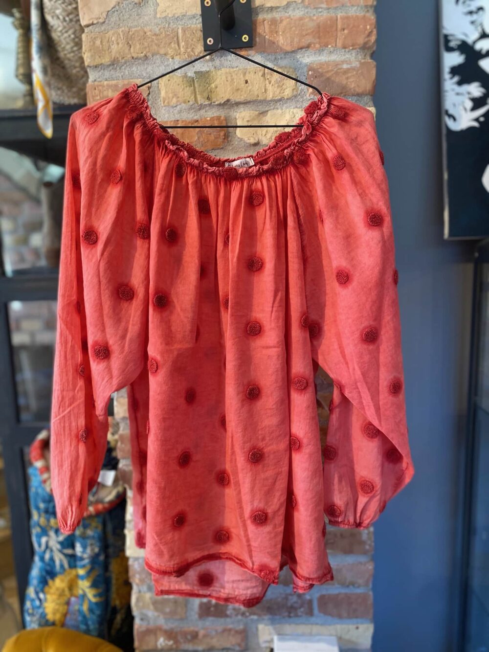 Cabana Living Fabio Off-shoulder Bluse - Rød