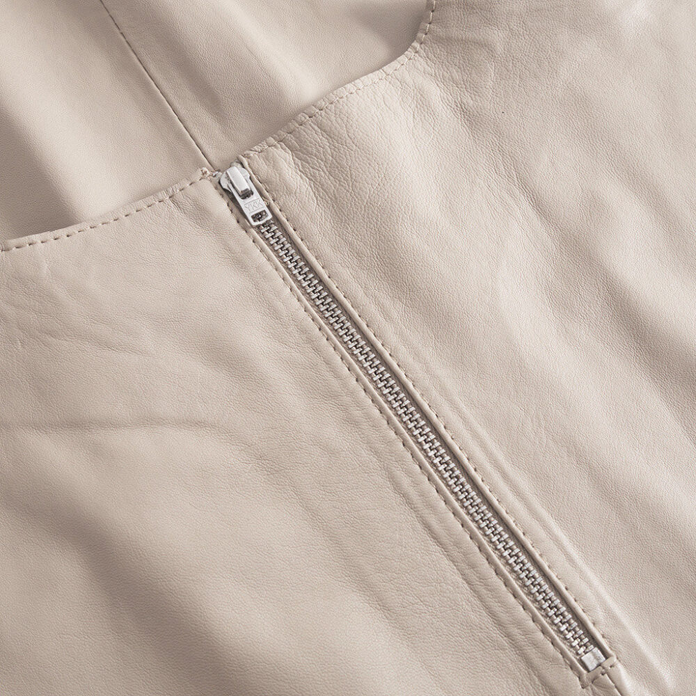 Depeche 51220 Kort Skind Kjole - Cream - Image 3