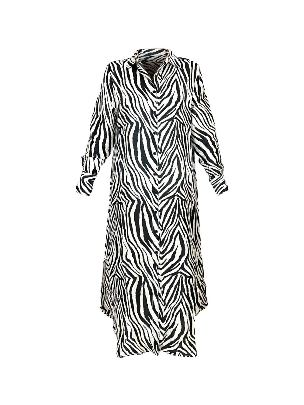 KAANDA Beach Skjorte Kjole - Zebra