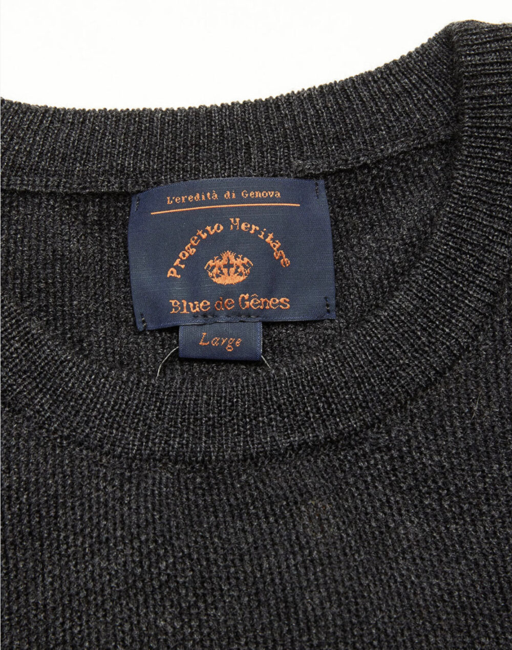 Blue de Gênes Tondo Nuovo Knit - Dark Grey Melange - Image 2