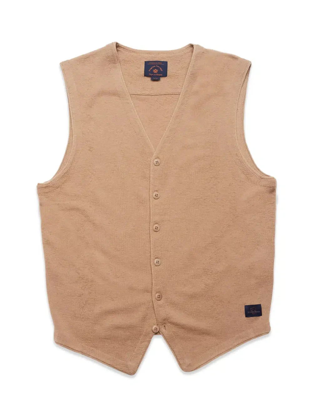 Blue de Gênes Zorba Knit Waistcoat - Taupe - Image 2
