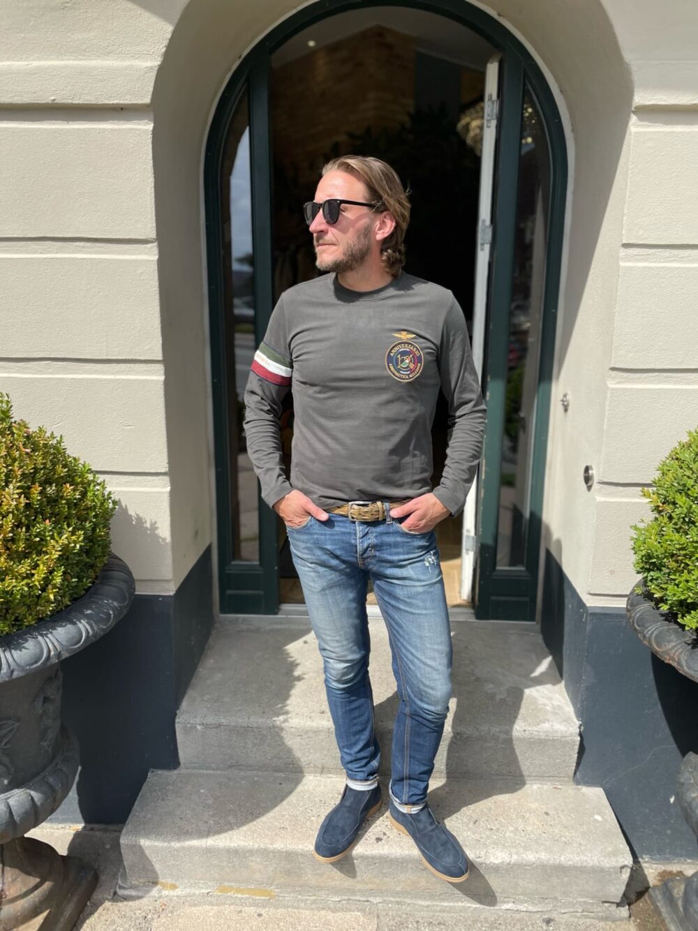 Aeronautica Militare Langærmet T-shirt Mørkegrøn
