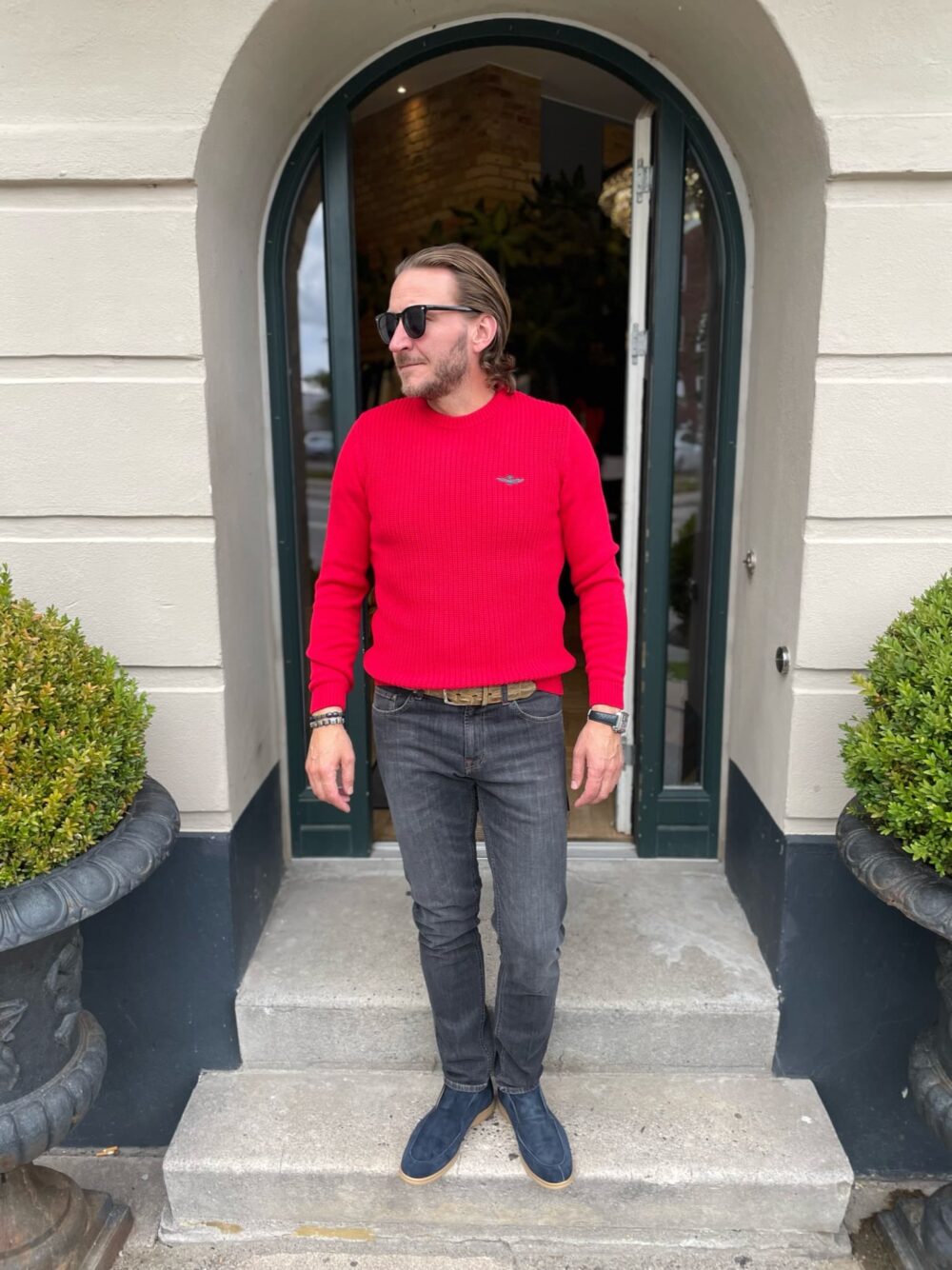 Aeronautica Militare Crewneck Sweater Rød