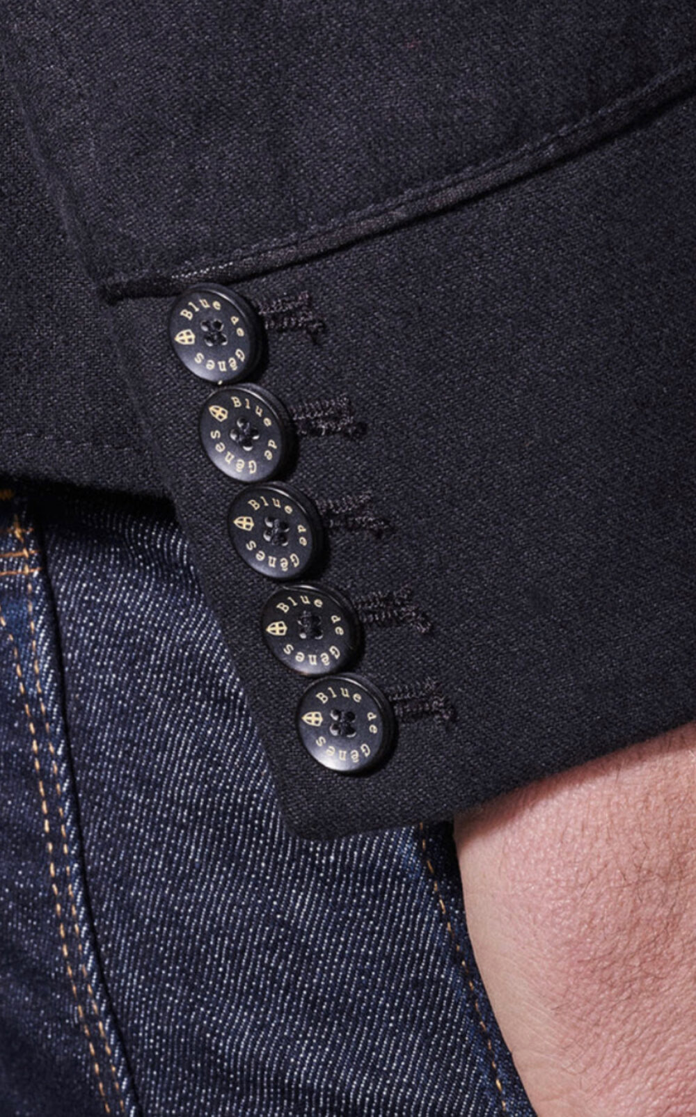 Blue de Gênes black Casella officers blazer - Image 4