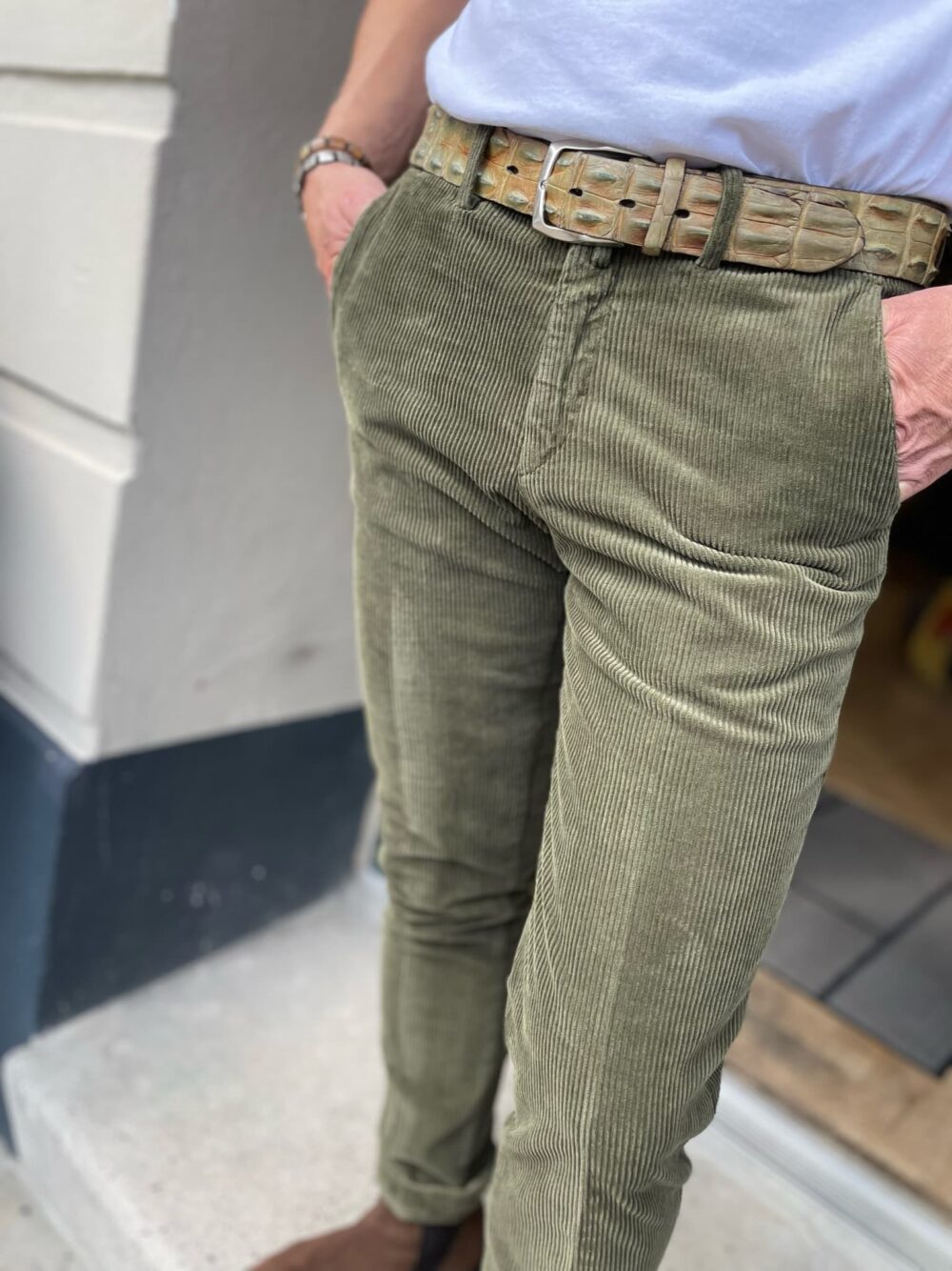 bsettecento Pantalone Tasca America Corduroy/Fløjlsbukser - Bosco - Image 2