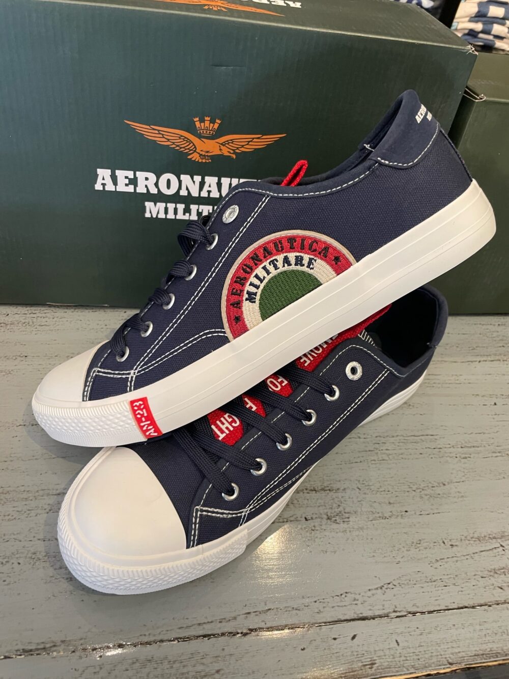Aeronautica Militare Canvas Sneakers Blue
