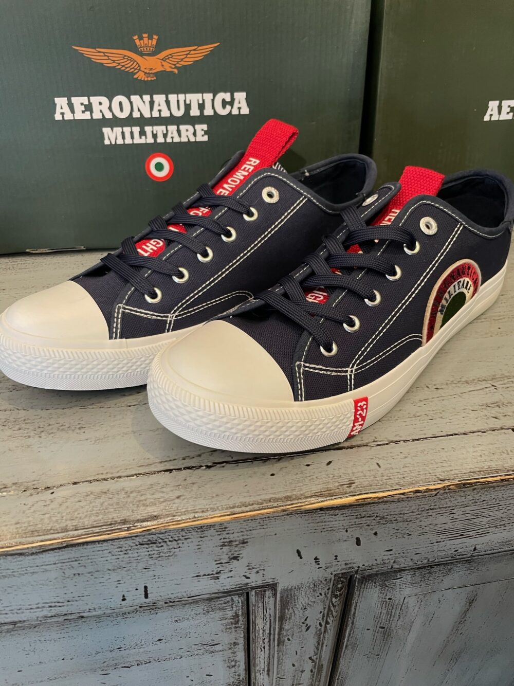 Aeronautica Militare Canvas Sneakers Blue - Image 2
