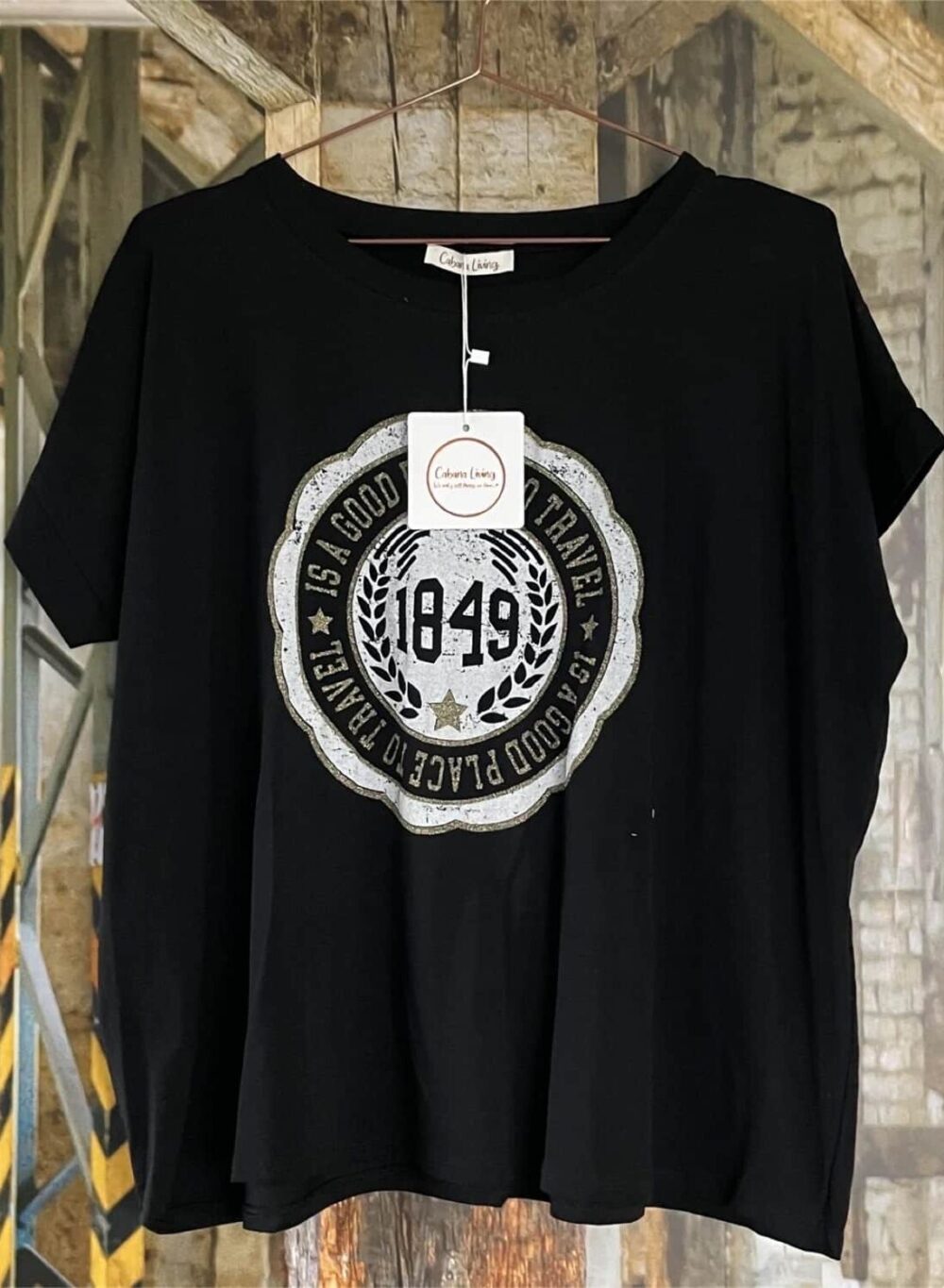 Cabana Living Charis '1849' T-shirt - Sort