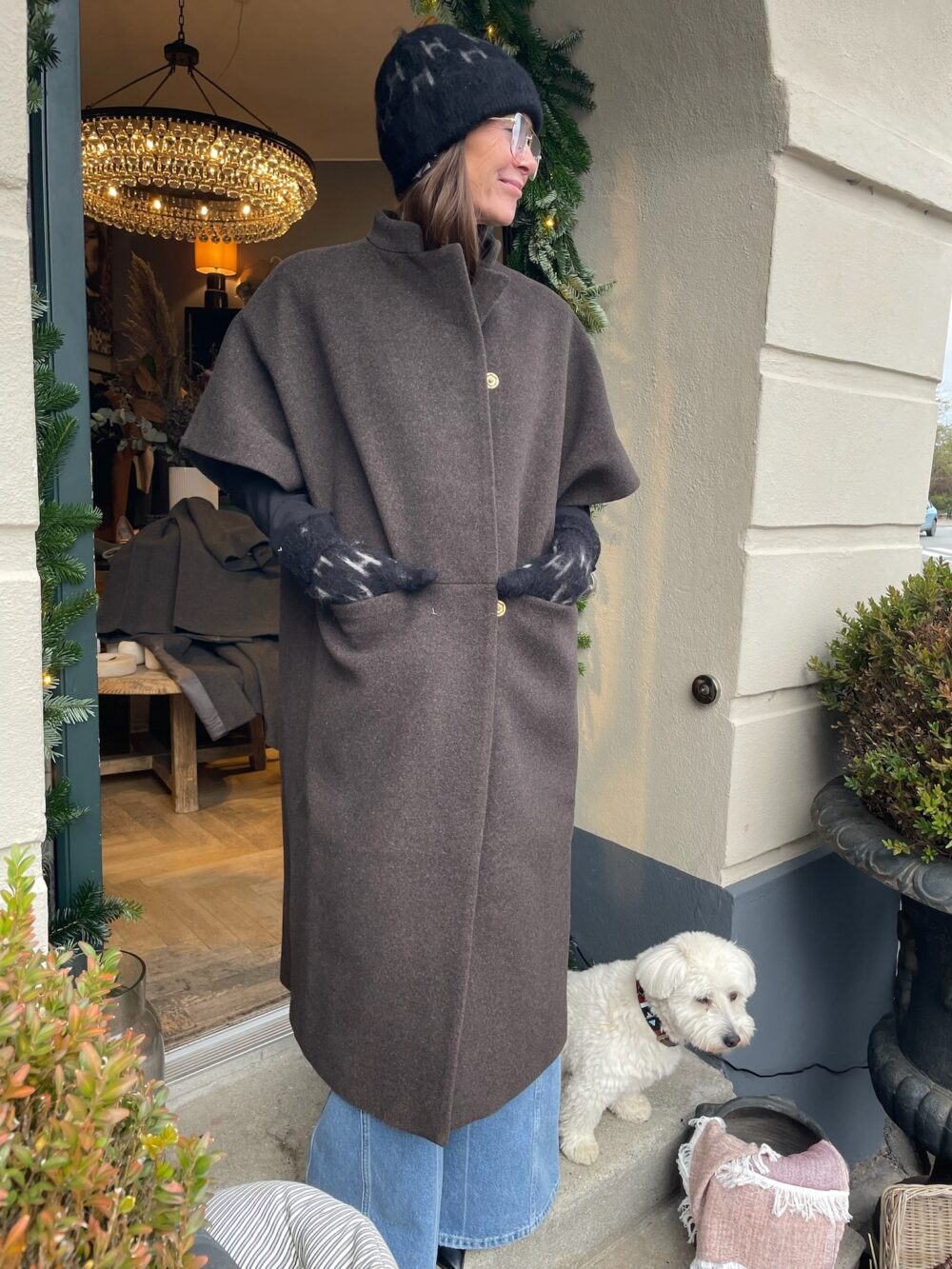 Crowd Copenhagen Lang Mok Coat - Brun