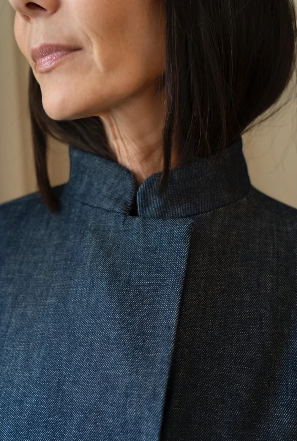 Crowd Copenhagen Short Mok Coat - Denim