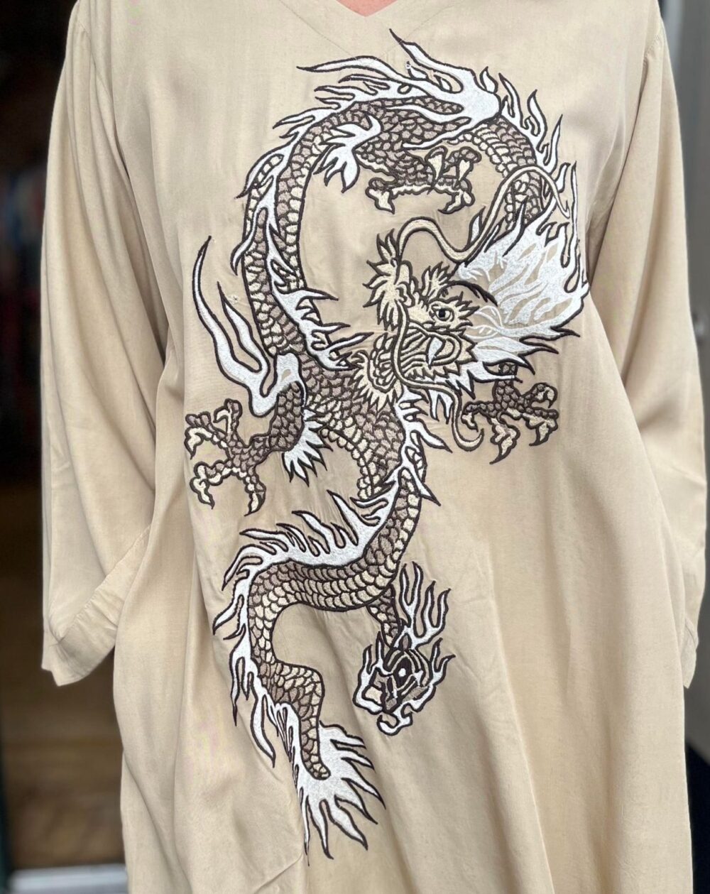 Eva Go Diva Dragon Kjole Sand - Image 2