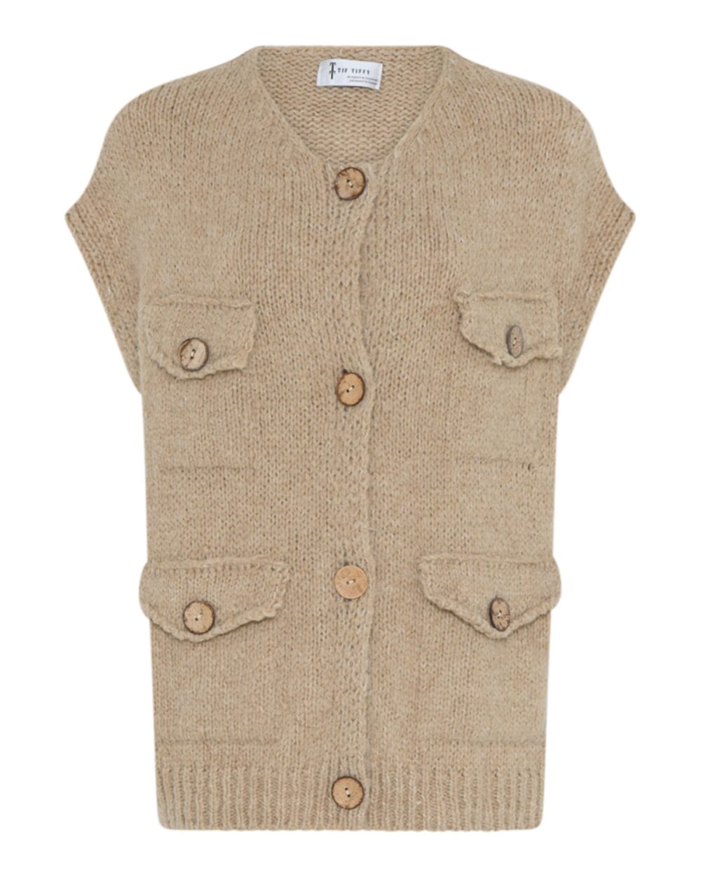 Tif Tiffy InekeTT Ærmeløs Cardigan - Nature