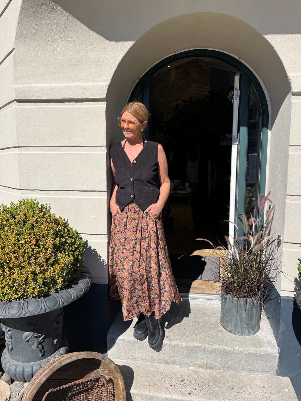 Eva Go Diva Nadine Fløjlsvest - Sort