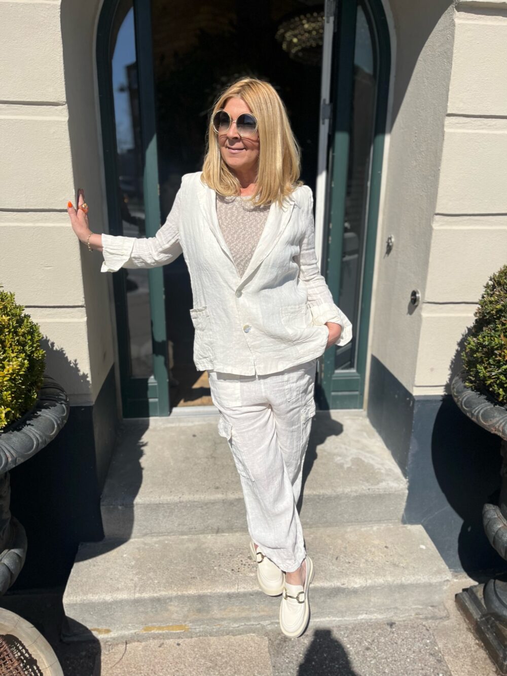 Cabana Living Off-white Hør Blazer