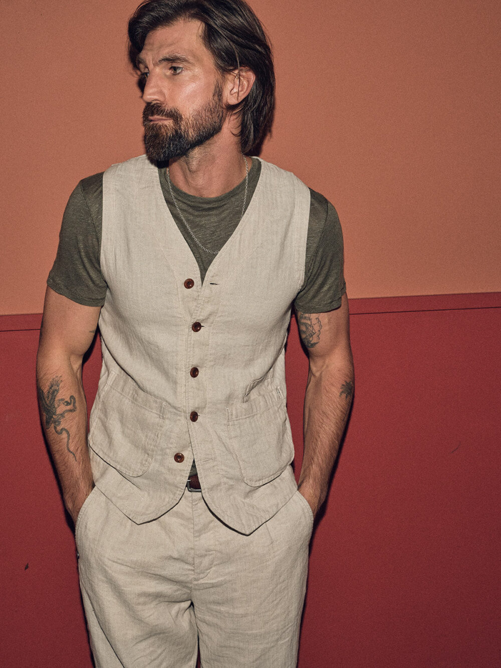 Blue de Gênes Gilmore Winnot Vest - Natural