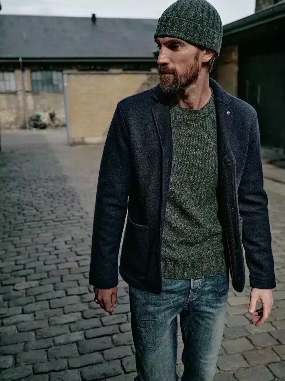 Blue de Gênes Marcos Blazer - Dark Navy