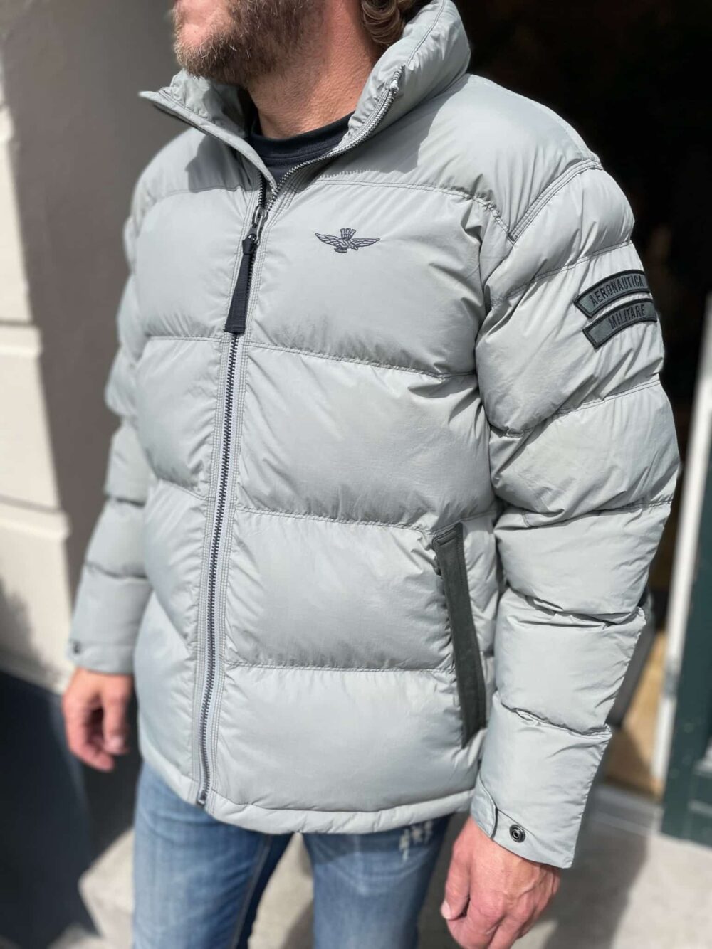 Aeronautica Militare Pilot Dunjakke Lys Grøn - Image 2
