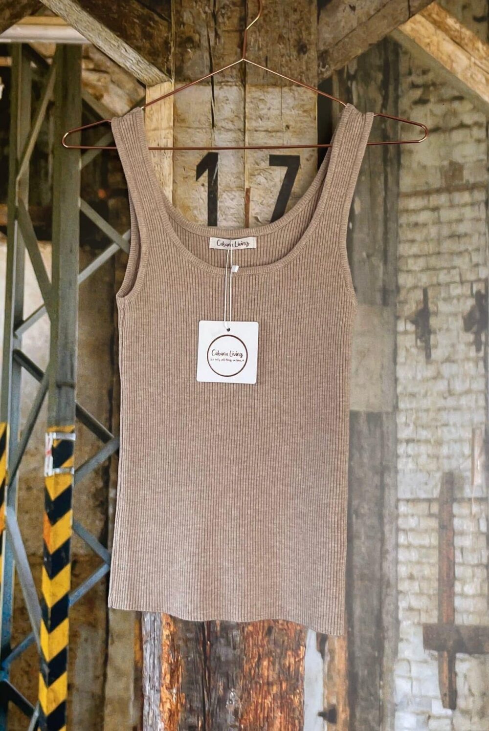 Cabana Living Tajco Ribbed Tank Top - Fango